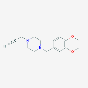molecular formula C16H20N2O2 B2911663 1-(2,3-Dihydro-1,4-benzodioxin-6-ylmethyl)-4-prop-2-ynylpiperazine CAS No. 1258684-69-3