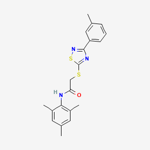 B2911668 N-mesityl-2-((3-(m-tolyl)-1,2,4-thiadiazol-5-yl)thio)acetamide CAS No. 864917-80-6