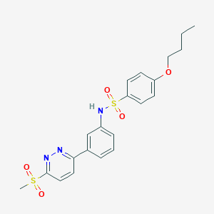 B2911671 4-butoxy-N-(3-(6-(methylsulfonyl)pyridazin-3-yl)phenyl)benzenesulfonamide CAS No. 1005297-39-1