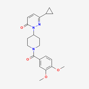 B2911675 6-Cyclopropyl-2-[1-(3,4-dimethoxybenzoyl)piperidin-4-yl]pyridazin-3-one CAS No. 2309570-93-0