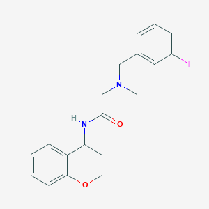 molecular formula C19H21IN2O2 B2911690 N-(3,4-二氢-2H-色满-4-基)-2-[(3-碘苯基)甲基-甲基氨基]乙酰胺 CAS No. 2138524-95-3