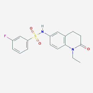 N-(1-ethyl-2-oxo-1,2,3,4-tetrahydroquinolin-6-yl)-3-fluorobenzene-1-sulfonamide