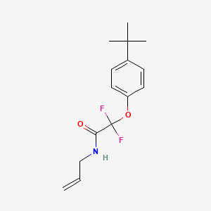 molecular formula C15H19F2NO2 B2911696 N-allyl-2-[4-(tert-butyl)phenoxy]-2,2-difluoroacetamide CAS No. 303151-29-3
