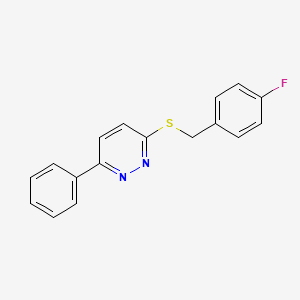 molecular formula C17H13FN2S B2911703 3-((4-Fluorobenzyl)thio)-6-phenylpyridazine CAS No. 872630-32-5