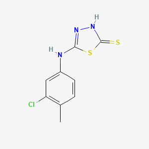 molecular formula C9H8ClN3S2 B2911704 5-[(3-Chloro-4-methylphenyl)amino]-1,3,4-thiadiazole-2-thiol CAS No. 873810-46-9
