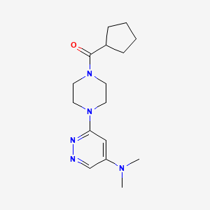 molecular formula C16H25N5O B2911712 Cyclopentyl(4-(5-(dimethylamino)pyridazin-3-yl)piperazin-1-yl)methanone CAS No. 1797224-05-5
