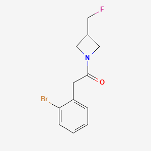 molecular formula C12H13BrFNO B2911713 2-(2-Bromophenyl)-1-(3-(fluoromethyl)azetidin-1-yl)ethanone CAS No. 2034551-67-0