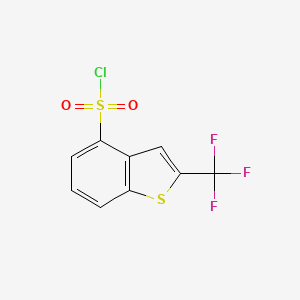 molecular formula C9H4ClF3O2S2 B2911719 2-(Trifluoromethyl)-1-benzothiophene-4-sulfonyl chloride CAS No. 2551117-47-4