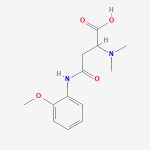 molecular formula C13H18N2O4 B2911720 2-(Dimethylamino)-4-(2-methoxyanilino)-4-oxobutanoic acid CAS No. 1025759-33-4