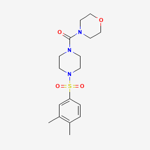 molecular formula C17H25N3O4S B2911724 [4-(3,4-Dimethyl-benzenesulfonyl)-piperazin-1-yl]-morpholin-4-yl-methanone CAS No. 713096-44-7