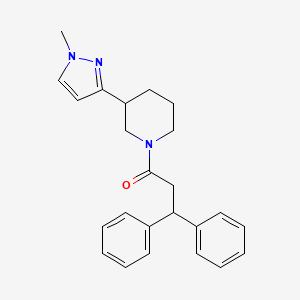 molecular formula C24H27N3O B2911728 1-(3-(1-methyl-1H-pyrazol-3-yl)piperidin-1-yl)-3,3-diphenylpropan-1-one CAS No. 2034304-07-7