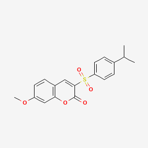 7-methoxy-3-[4-(propan-2-yl)benzenesulfonyl]-2H-chromen-2-one