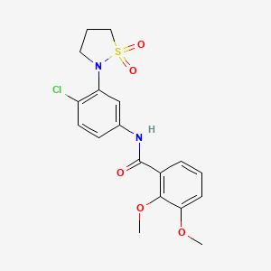 N-(4-chloro-3-(1,1-dioxidoisothiazolidin-2-yl)phenyl)-2,3-dimethoxybenzamide