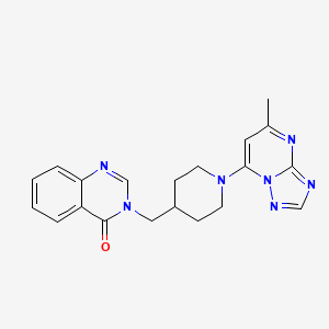 3-[(1-{5-Methyl-[1,2,4]triazolo[1,5-a]pyrimidin-7-yl}piperidin-4-yl)methyl]-3,4-dihydroquinazolin-4-one