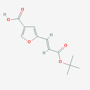 molecular formula C12H14O5 B2911744 5-[(1E)-3-(tert-butoxy)-3-oxoprop-1-en-1-yl]furan-3-carboxylic acid CAS No. 2094962-39-5
