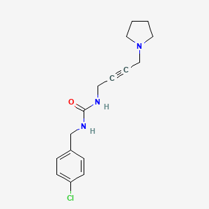 1-(4-Chlorobenzyl)-3-(4-(pyrrolidin-1-yl)but-2-yn-1-yl)urea