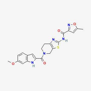 N-(5-(6-methoxy-1H-indole-2-carbonyl)-4,5,6,7-tetrahydrothiazolo[5,4-c]pyridin-2-yl)-5-methylisoxazole-3-carboxamide