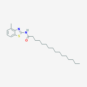 molecular formula C24H38N2OS B291176 N-(4-methyl-1,3-benzothiazol-2-yl)hexadecanamide 