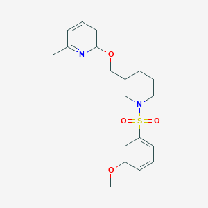 2-[[1-(3-Methoxyphenyl)sulfonylpiperidin-3-yl]methoxy]-6-methylpyridine