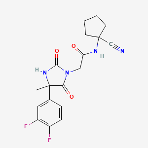 N-(1-Cyanocyclopentyl)-2-[4-(3,4-difluorophenyl)-4-methyl-2,5-dioxoimidazolidin-1-YL]acetamide
