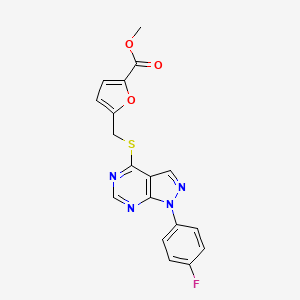 Methyl 5-[[1-(4-fluorophenyl)pyrazolo[3,4-d]pyrimidin-4-yl]sulfanylmethyl]furan-2-carboxylate