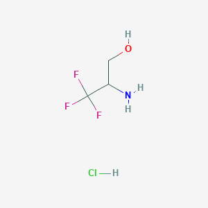 molecular formula C3H7ClF3NO B2911780 2-Amino-3,3,3-trifluoropropan-1-OL hydrochloride CAS No. 1196154-75-2