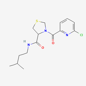 3-(6-Chloropyridine-2-carbonyl)-N-(3-methylbutyl)-1,3-thiazolidine-4-carboxamide