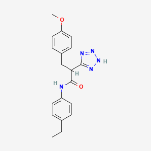 N-(4-ethylphenyl)-3-(4-methoxyphenyl)-2-(2H-tetrazol-5-yl)propanamide