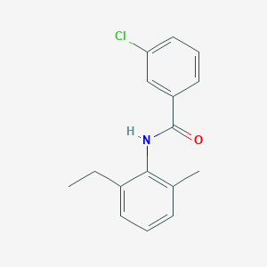 molecular formula C16H16ClNO B291182 3-chloro-N-(2-ethyl-6-methylphenyl)benzamide 