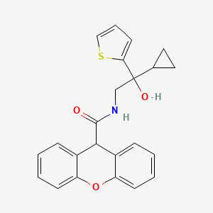 molecular formula C23H21NO3S B2911827 N-(2-cyclopropyl-2-hydroxy-2-(thiophen-2-yl)ethyl)-9H-xanthene-9-carboxamide CAS No. 1396852-27-9