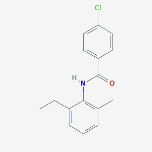 molecular formula C16H16ClNO B291183 4-chloro-N-(2-ethyl-6-methylphenyl)benzamide 