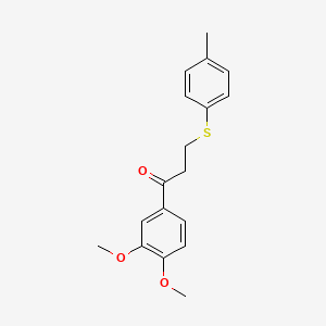 1-(3,4-Dimethoxyphenyl)-3-[(4-methylphenyl)sulfanyl]-1-propanone