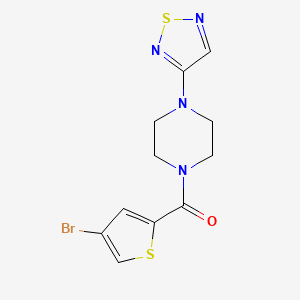 molecular formula C11H11BrN4OS2 B2911835 1-(4-Bromothiophene-2-carbonyl)-4-(1,2,5-thiadiazol-3-yl)piperazine CAS No. 2097923-74-3