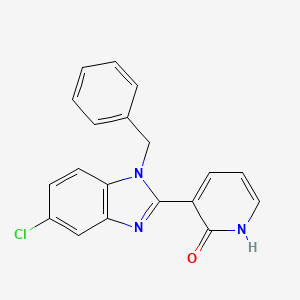 molecular formula C19H14ClN3O B2911841 3-(1-benzyl-5-chloro-1H-1,3-benzimidazol-2-yl)-2(1H)-pyridinone CAS No. 860649-49-6