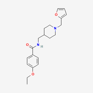 molecular formula C20H26N2O3 B2911846 4-ethoxy-N-((1-(furan-2-ylmethyl)piperidin-4-yl)methyl)benzamide CAS No. 954079-00-6