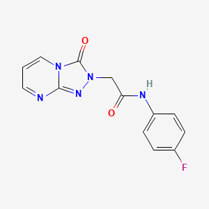 molecular formula C13H10FN5O2 B2911859 N-(4-fluorophenyl)-2-(3-oxo-[1,2,4]triazolo[4,3-a]pyrimidin-2(3H)-yl)acetamide CAS No. 1327502-45-3