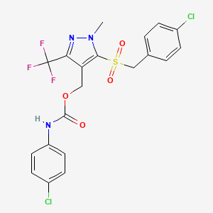 [5-[(4-chlorobenzyl)sulfonyl]-1-methyl-3-(trifluoromethyl)-1H-pyrazol-4-yl]methyl N-(4-chlorophenyl)carbamate