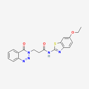 molecular formula C19H17N5O3S B2911863 N-(6-ethoxybenzo[d]thiazol-2-yl)-3-(4-oxobenzo[d][1,2,3]triazin-3(4H)-yl)propanamide CAS No. 1219905-90-4