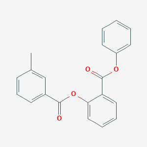 molecular formula C21H16O4 B291187 Phenyl 2-[(3-methylbenzoyl)oxy]benzoate 