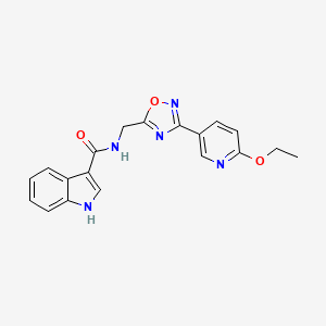 N-((3-(6-ethoxypyridin-3-yl)-1,2,4-oxadiazol-5-yl)methyl)-1H-indole-3-carboxamide