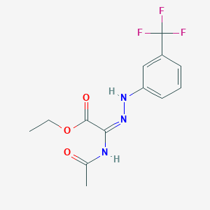ethyl 2-(acetylamino)-2-{(E)-2-[3-(trifluoromethyl)phenyl]hydrazono}acetate