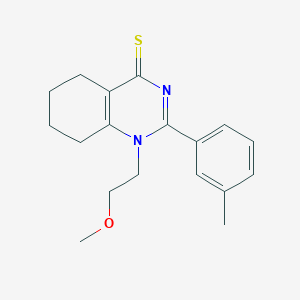 molecular formula C18H22N2OS B2911884 1-(2-Methoxyethyl)-2-(3-methylphenyl)-5,6,7,8-tetrahydroquinazoline-4-thione CAS No. 831177-55-0
