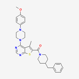 (4-Benzylpiperidin-1-yl)(4-(4-(4-methoxyphenyl)piperazin-1-yl)-5-methylthieno[2,3-d]pyrimidin-6-yl)methanone