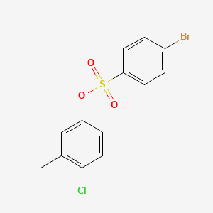 molecular formula C13H10BrClO3S B2911891 4-Chloro-3-methylphenyl 4-bromobenzene-1-sulfonate CAS No. 53271-10-6