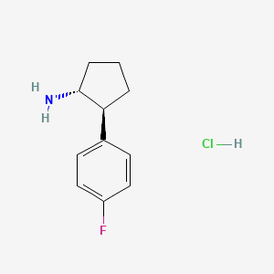 molecular formula C11H15ClFN B2911894 (1R,2S)-2-(4-fluorophenyl)cyclopentan-1-amine hydrochloride CAS No. 1283717-90-7