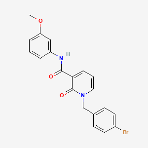molecular formula C20H17BrN2O3 B2911895 1-(4-bromobenzyl)-N-(3-methoxyphenyl)-2-oxo-1,2-dihydropyridine-3-carboxamide CAS No. 922885-19-6