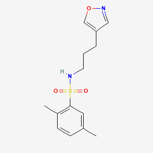 molecular formula C14H18N2O3S B2911900 N-(3-(isoxazol-4-yl)propyl)-2,5-dimethylbenzenesulfonamide CAS No. 1903771-69-6