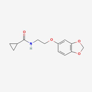 N-(2-(benzo[d][1,3]dioxol-5-yloxy)ethyl)cyclopropanecarboxamide