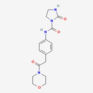 N-(4-(2-morpholino-2-oxoethyl)phenyl)-2-oxoimidazolidine-1-carboxamide