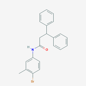 molecular formula C22H20BrNO B291191 N-(4-bromo-3-methylphenyl)-3,3-diphenylpropanamide 